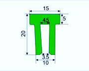 PE Wearstrip BKP U1-PE-Green